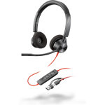 Hp poly poly micro - casque blackwire 3320 stro usb - c + adaptateur usb - c / a, avec fil, bureau ...