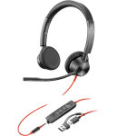 Hp poly poly micro - casque blackwire 3325 stro usb - c + connexion 3, 5 mm + adaptateur usb - c / ...