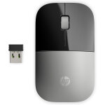 Hp souris sans fil z3700 argent, ambidextre, optique, rf sans fil, 1200 dpi, argent x7q44aa#abb