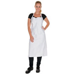 Hygostar tablier à bavette, coton, blanc Hygostar tablier à bavette, coton, blanc