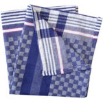 Hygostar torchon  vaisselle, quadrill bleu - blanc, 240 g / m2