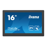 Iiyama t1624msc - b1, cran plat interactif, 39, 6 cm (15. 6'), ips, 1920 x 1080 pixels, 24 / 7