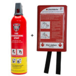 Reinold max spray extincteur stop fire + couverture anti - feu