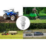 Rotule d'attelage, boule de 50 mm, argent