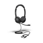 Jabra evolve2 30 se ms duo casque filaire usb - c / usb - a