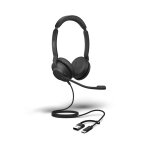 Jabra evolve2 30 se uc duo casque filaire usb - c / usb - a