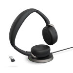 Jabra evolve2 65 flex ms duo casque sans fil bluetooth + dongle usb - a + station de charge