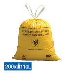 Jet'sac sacs poubelle déchets hospitaliers dasri poignées coulissantes jaunes 110 l, lot de 200 Jet'sac sacs poubelle déchets hospitaliers dasri poignées coulissantes jaunes 110 l, lot de 200