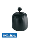 Jet'sac sacs poubelle déchets légers 1er prix noirs 30 l, lot de 1000 Jet'sac sacs poubelle déchets légers 1er prix noirs 30 l, lot de 1000