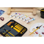Kangaro set de pinceaux acrylique, 10 pices, dans un tui