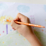 Kids crayon de couleur evolution illusion, gommable