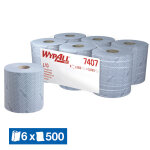 Kimberly - clark essuie - mains bobines  dvidage central wypall l10 7407 bleu, lot de 6