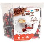 Kinder bueno mini caf� craquant - barres chocolat�es lait et noisettes - 180 sachets