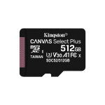 Kingston technology carte micsdxc canvas select plus 100r a1 c10 de 512 go sans adp, 512 go, microsdxc, ...