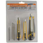 Kit de cutters, 3 pi�ces, noir / jaune