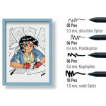 Kit manga pigma sensei, �tui de 4, noir