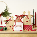 Kit pochettes - cadeaux de no�l 'santa & deer'