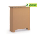 Kraftdesign comptoir d'accueil l 80 x p 37 x h 92, 5 cm en carton alvolaire - kraft naturel
