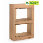 Kraftdesign etag�re 2 cases h. 91, 5 cm en carton alv�olaire - kraft naturel