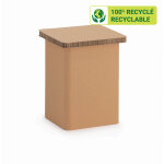 Kraftdesign tabouret bas h. 41 cm en carton alv�olaire - kraft naturel