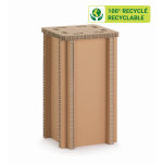 Kraftdesign tabouret haut h. 75, 5 cm en carton alv�olaire - kraft naturel