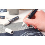 Feutre textiler opak, set de 4 black & white