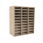Lafa meuble de tri multifonctions en mlamin 30 cases a4 - l. 90 x p. 36 x h. 104 cm