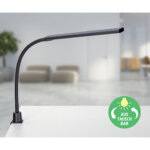 Lampe de bureau � led maulpirro, avec pince, blanc