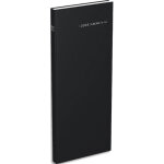 Lecas agenda long euros cents, janvier  dcembre, 1 jour par page, 14x35cm, noir