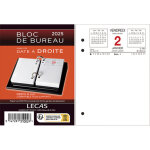 Lecas bloc phmride date  droite, janvier  dcembre, 1 jour par page + note  gauche, 8, 5x11, 5cm ...