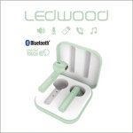 Ledwood ecouteurs intra - auriculaires sans fil vert clair, touch contle, usb type - c