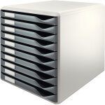 Leitz bloc de classement � tiroirs 10 tiroirs gris