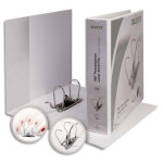 Leitz classeur à levier 2 faces personnalisables 180°, a4, 8 cm, pvc blanc Leitz classeur à levier 2 faces personnalisables 180°, a4, 8 cm, pvc blanc
