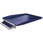 Leitz corbeille  courrier + plumier style en abs et zinc. coloris bleu