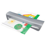 Leitz plastifieuse ilam home office - jusqu'au format a3 - gris fonc
