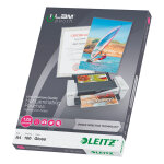 Leitz pochettes de plastification a4 - udt - transparente - epaisseur : 125 microns par face - bote ...