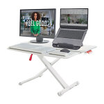 Leitz station de travail assis - debout ergo cosy avec plateau coulissant - gris