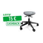 Leitz tabouret assise active ergo oscillant sur roulettes - gris