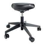 Leitz tabouret ergo siège confortable sur roulettes - noir Leitz tabouret ergo siège confortable sur roulettes - noir