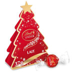 Lindt mini sapin de noël rouge lindor - boules de chocolat en papillotte rouge - 37 g Lindt mini sapin de noël rouge lindor - boules de chocolat en papillotte rouge - 37 g