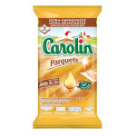 Lingettes parquets vitrifi�s et stratifi�s carolin huile de lin, paquet de 15
