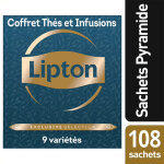 Lipton exclusive selection coffret th et infusion - 108 sachets pyramide