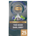 Lipton exclusive selection thé noir earl grey - 25 sachets pyramide Lipton exclusive selection thé noir earl grey - 25 sachets pyramide