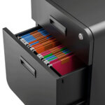 Caisson mobile, 2 tiroirs, noir