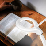 Lampe loupe � led, 2 lentilles, blanc