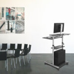 Poste de travail pc assis / debout, hauteur r�glable