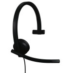 Logitech casque filaire mono h570e ms - usb - c - ultra lger - certifi teams noir