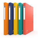 Lot de 12 - oxford bote de classement a4 recyc + couverture carte - dos 2, 5 cm - assortis
