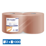 Lucart 2 bobines d'essuyage chamois lucart, 1000 formats