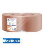 Lucart 2 bobines d'essuyage chamois eco lucart, 1500 formats